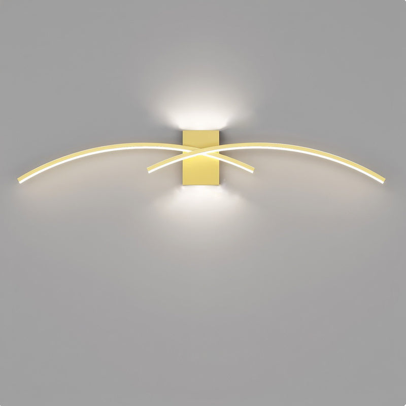Настінні світильники Double lines simple 3000K 4000K 6000K Gold L600 Led 16W / L800 Led 20W / L1000 Led 24W 241219-200001336
