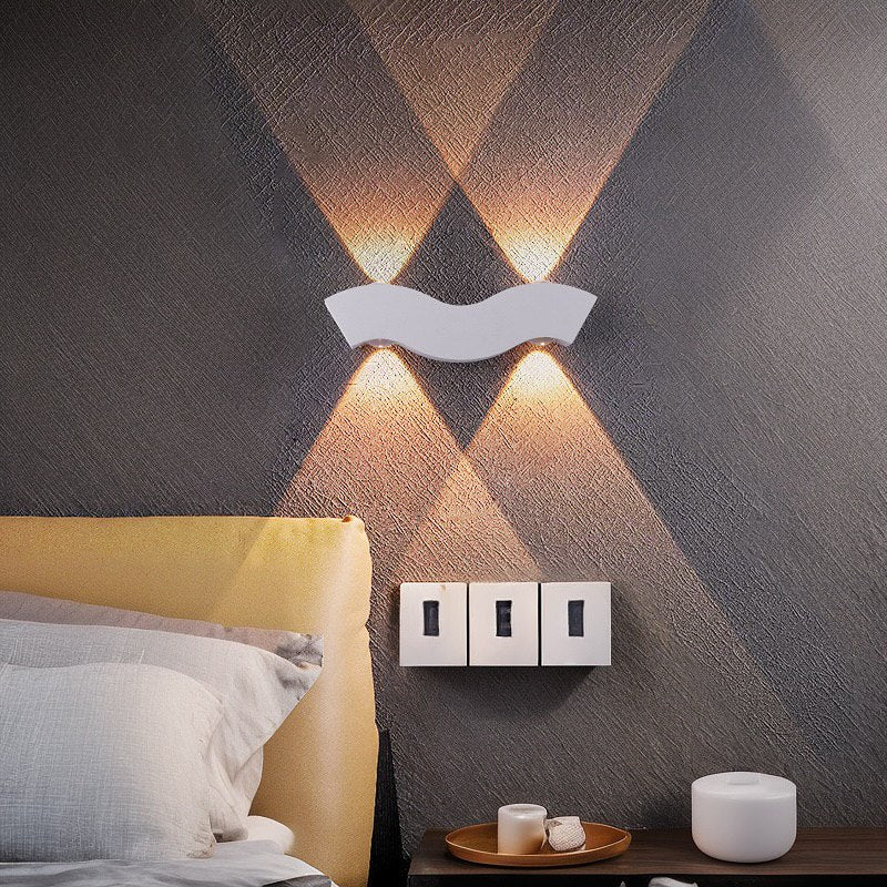 Настінні світильники Wavy wall Led 5W 4000K IP65 White / Black 250376-200001555