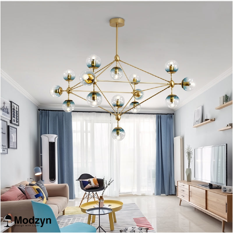 Люстра Modo Gold Blue Modzyn Design 24053-229003