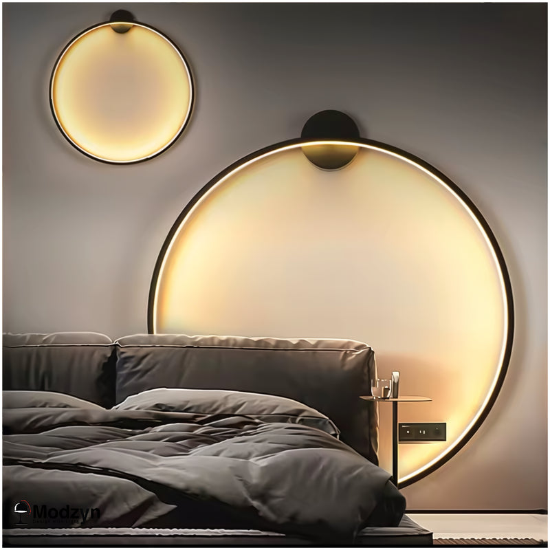 Настінний Світильник Round Led Black D-600 Modzyn Design 250914-242044