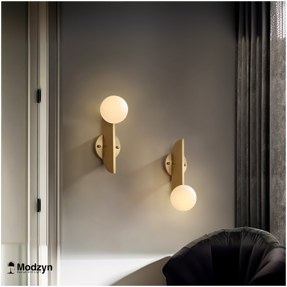 Настінні Бра Bollo Gold Modzyn Design 250914-242354