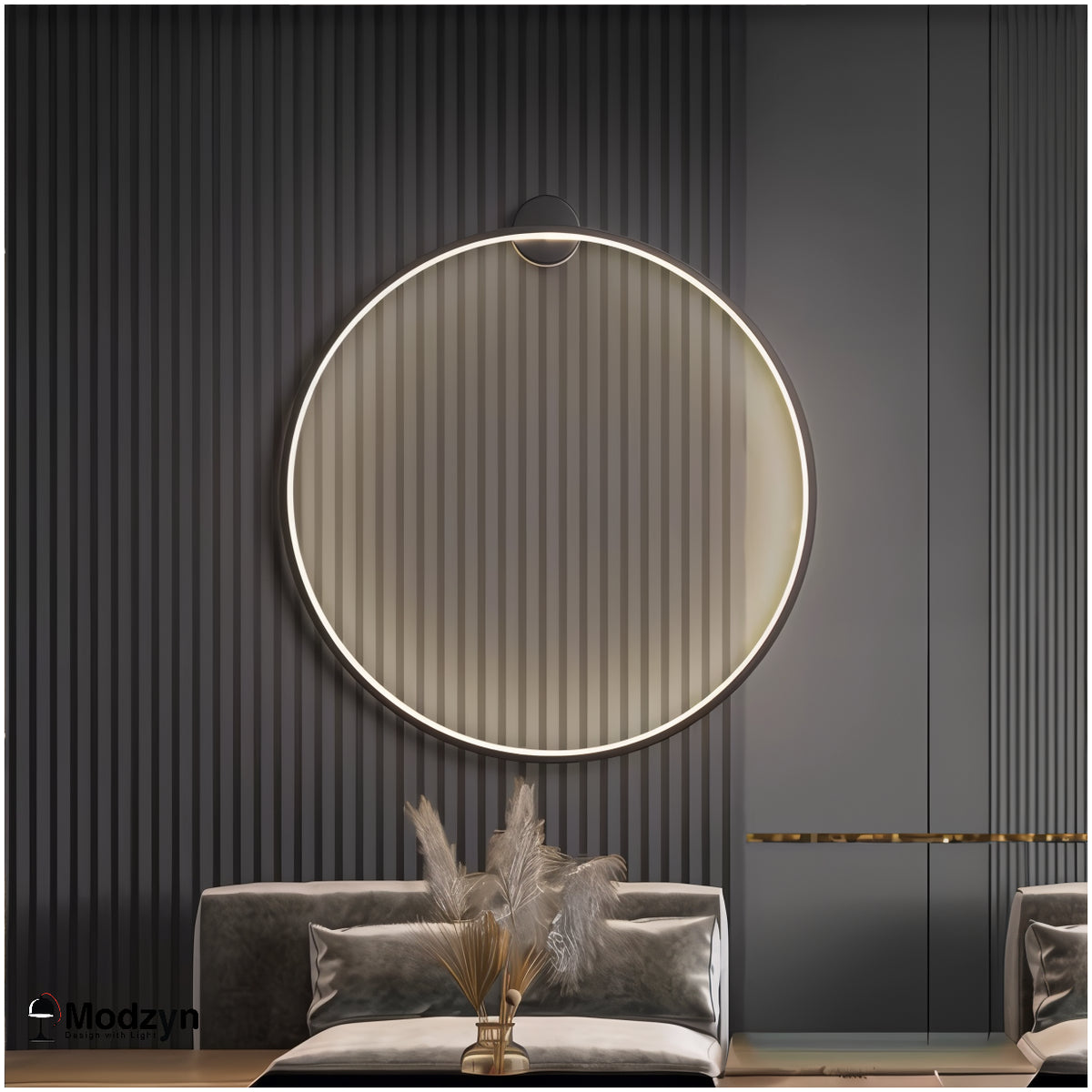Настінний Світильник Round Led Black D-1000 Modzyn Design 250914-242387