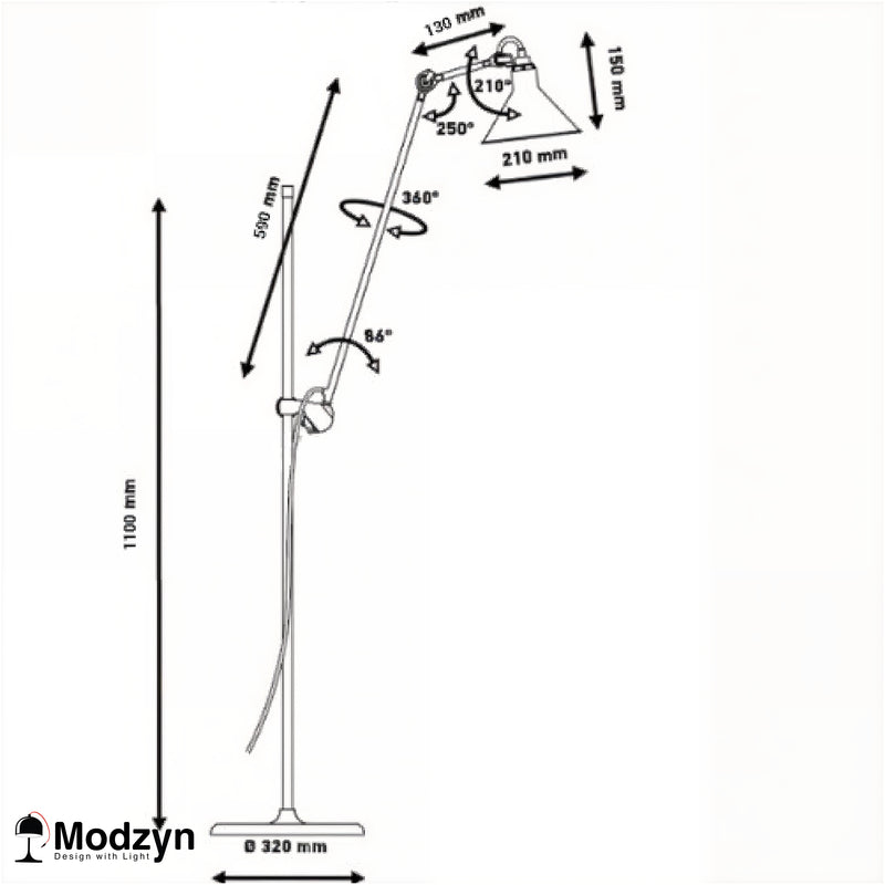 Торшер На Шарнірі Modzyn Design 21103-37724