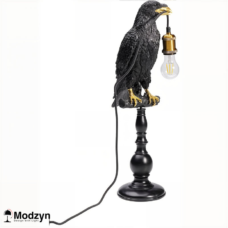 Настільний Світильник Animal Sitting Crow Mat Black Modzyn Design 22053-42733