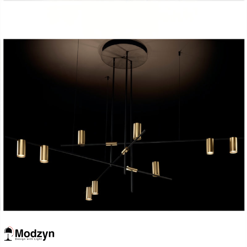 Люстра Led Black Gold Modzyn Design 22083-45002