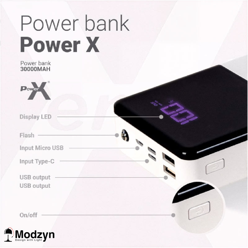 Power Bank Power X Q500 30000mah Modzyn Design 23013-57646