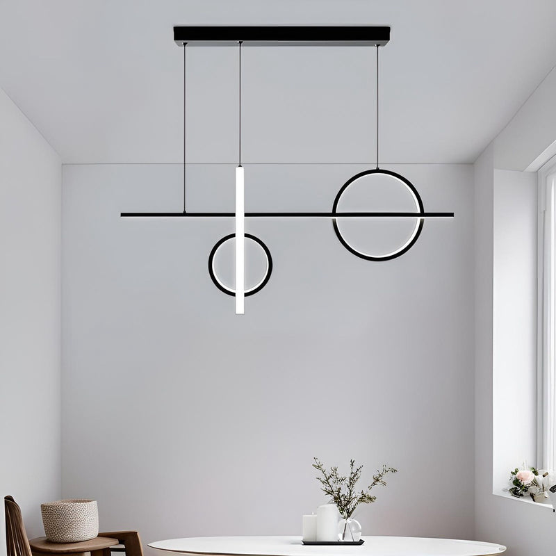 Підвісний світильник Black ideal geometry L1000 Led 55W 3000K 4000K 6000K Black 241010-200001104