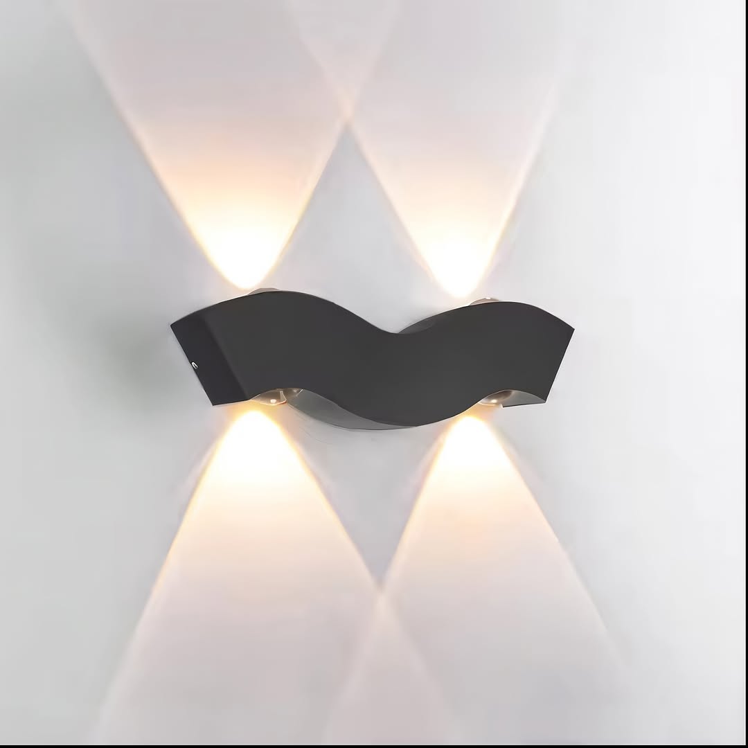 Настінні світильники Wavy wall Led 5W 4000K IP65 White / Black 250376-200001555