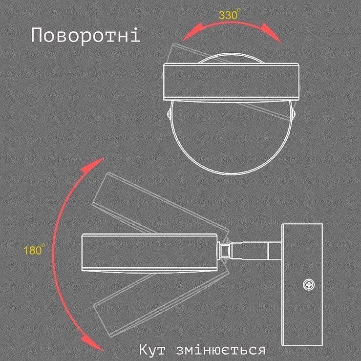 Настінні світильники Tenn D80 Led 4W Black / White 230952-200000416