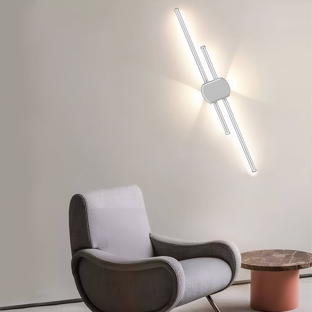 Настінні світильники 2 lines H-60см Led 20W / H-90см Led 30W / H-120см Led 40W 3000K + 4000K + 6000K White 250619-200001661