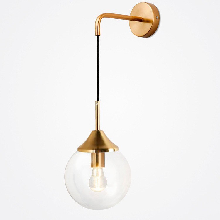 Настінний світильник Bollo D15-см E27 Gold + Transparent 250431-200001635