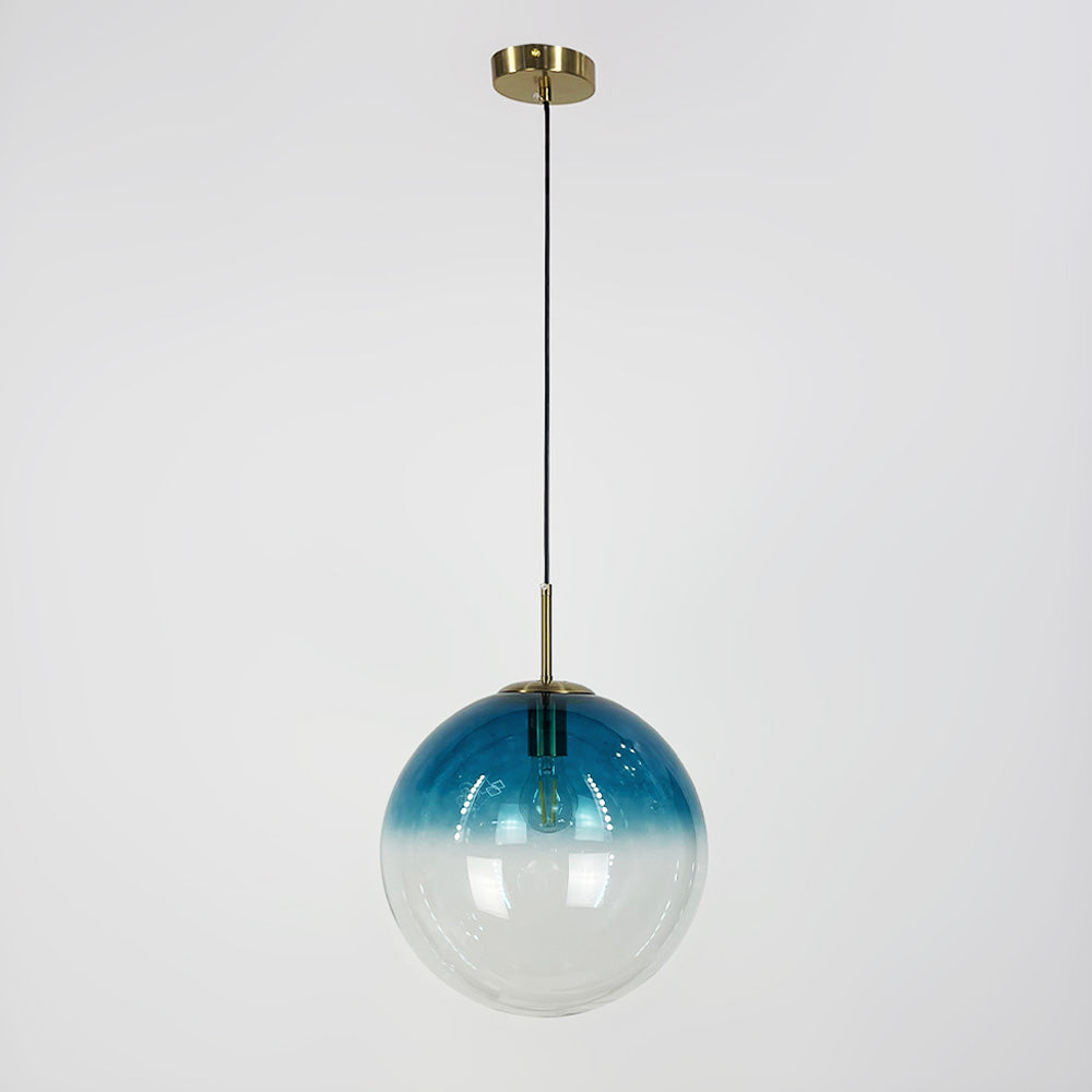 Підвісні світильники Blue gradient H450 1xE27 D200 / D300 Gold + Blue 250118-200001422
