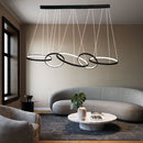 Підвісний світильник  Chain Lamp Wavy rings L1500 Led 65W 4000K Black 231235-200000600