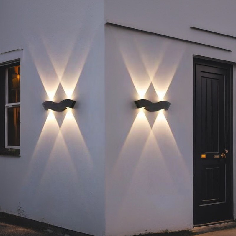 Настінні світильники Wavy wall Led 5W 4000K IP65 White / Black 250376-200001555