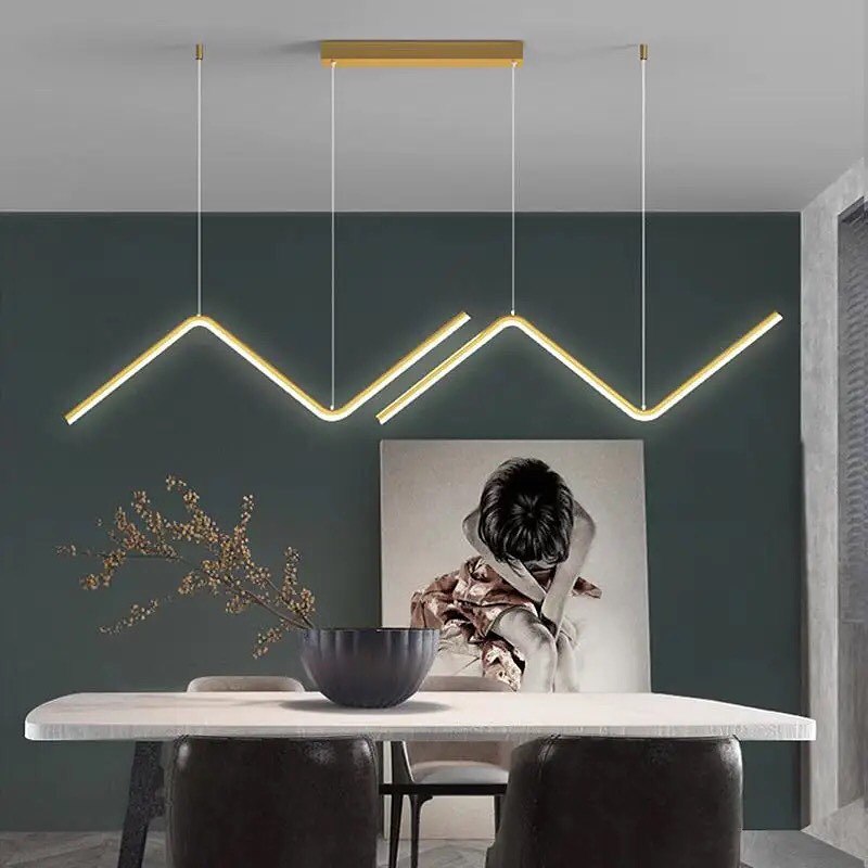 Підвісні світильники Zigzag lamp Led 26W L1200 Gold / Black 230620-200000149