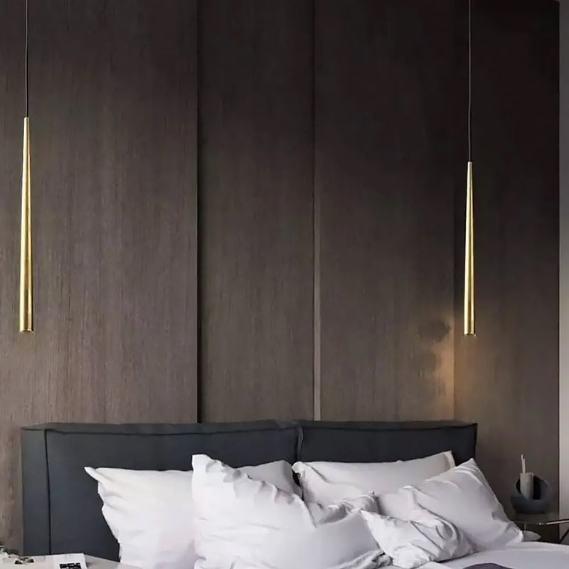 Підвісні світильники Drop tube H650 Led 4W 4000K Black / Gold 240318-200000779