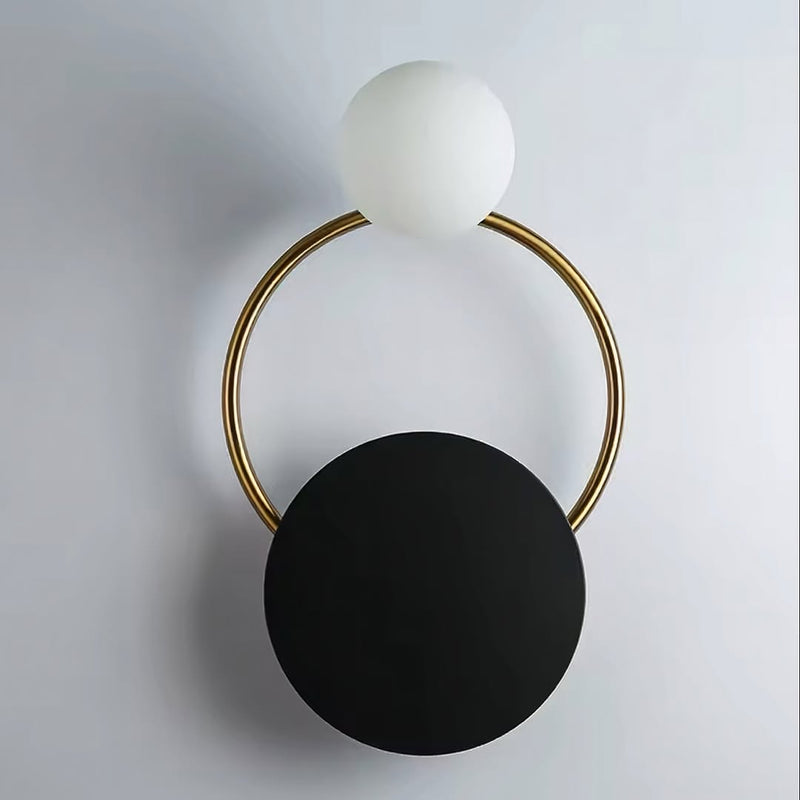 Настінний світильник Pearl and black H470 1xG4 Black + Gold + White 250219-200001536