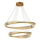 Підвісний світильник Double Wavy Circles Glass L620 Led-модуль D600 Gold 240488-200000825