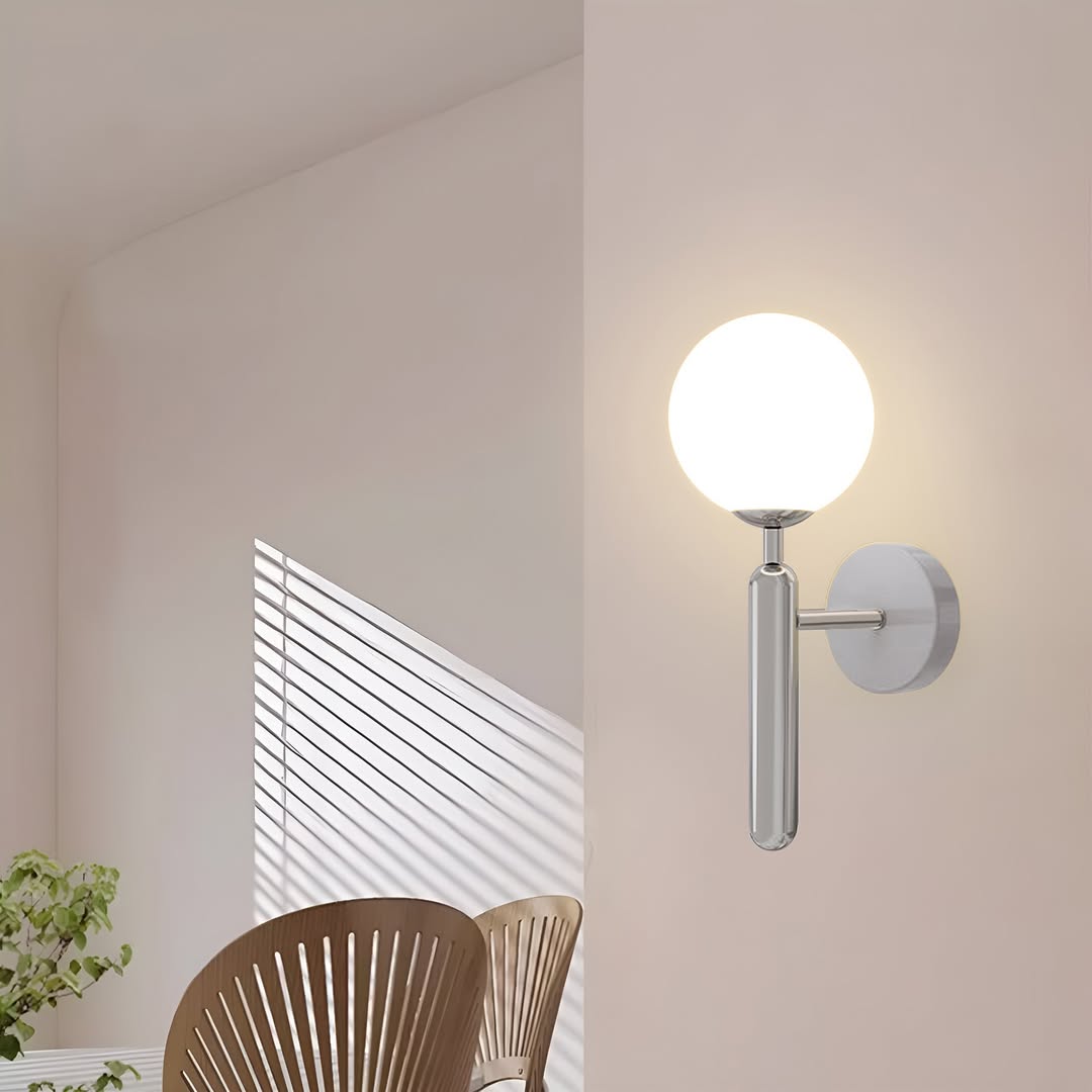 Настінний світильник Faro Bollo D-15см E27 Chrome + White 250676-200001667
