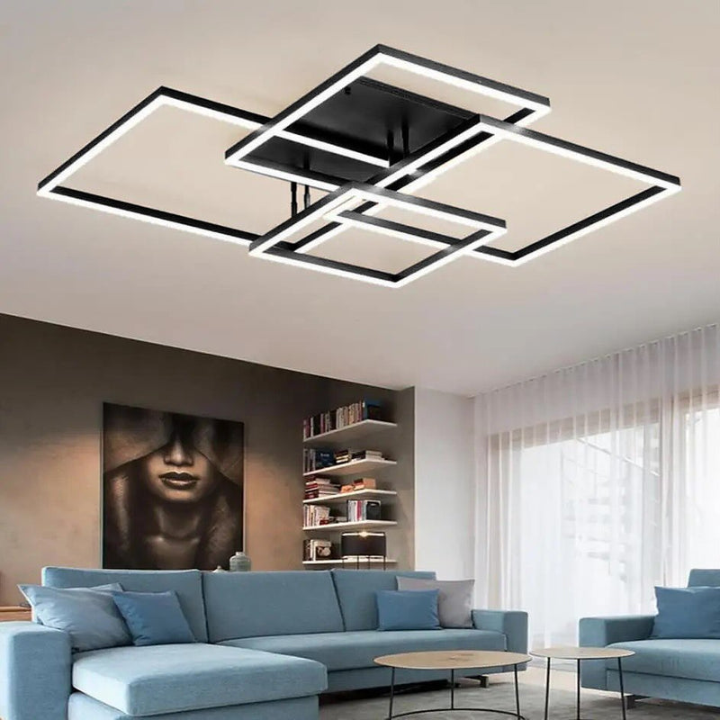 Стельовий світильник Squares Black L900 Led 220W 3000K 4000K 6000K Black 240419-200000818