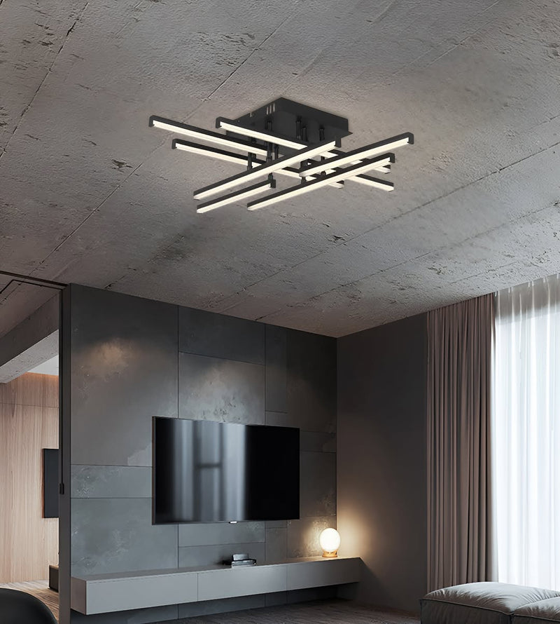 Стельовий світильник Geometry 8 L-71cm Led 52W 3000K 4000K 6000K Black 250691-200001651
