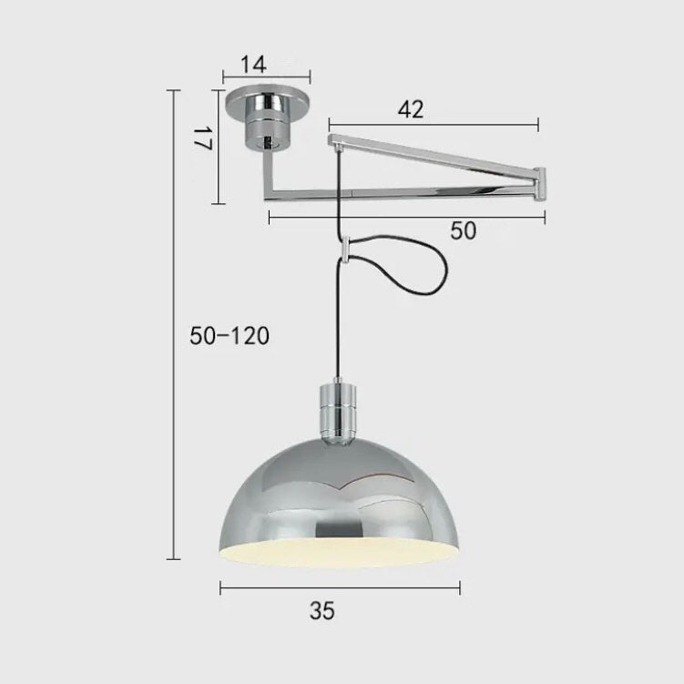 Підвісний світильник Turn lamp D350 1xE27 Chrome 230618-200000197