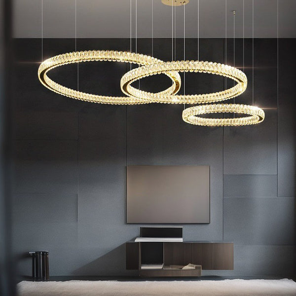 Підвісний світильник Diamond circle D200 + D400 + D600 Led 150W Gold 250176-200001351