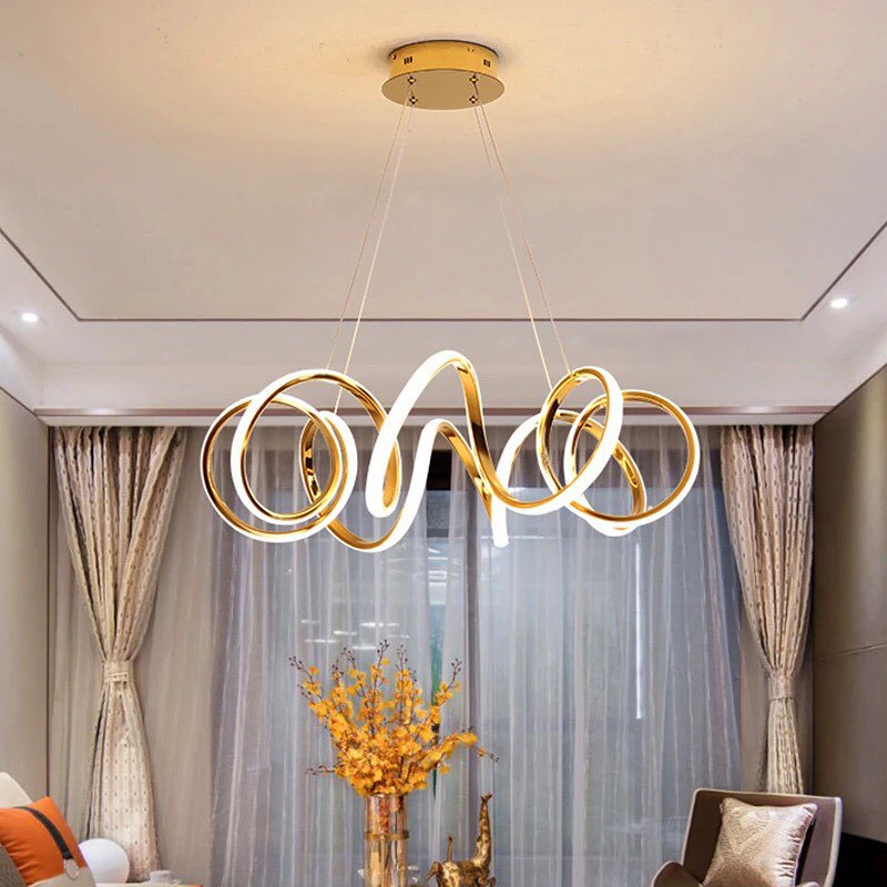 Підвісні світильники Curly Ring Titanium Gold 3000K 4000K 6000K L500 Led 69W / L700 Led 83W 240118-200000661