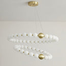 Підвісний світильник Pearls Circle double D600 + D800 Led 50W 3000K 4000K 6000K Gold + White 240518-200000845