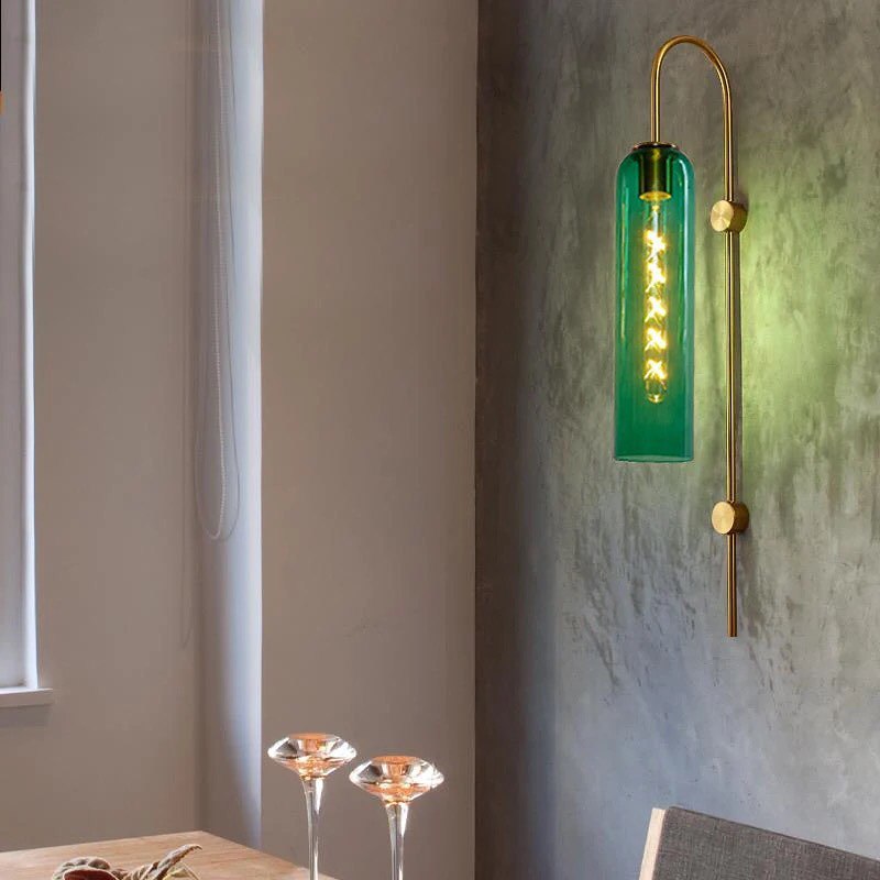 Настінний світильник Float lamp H760 1xE27 Gold Emerald / White 230640-200000184