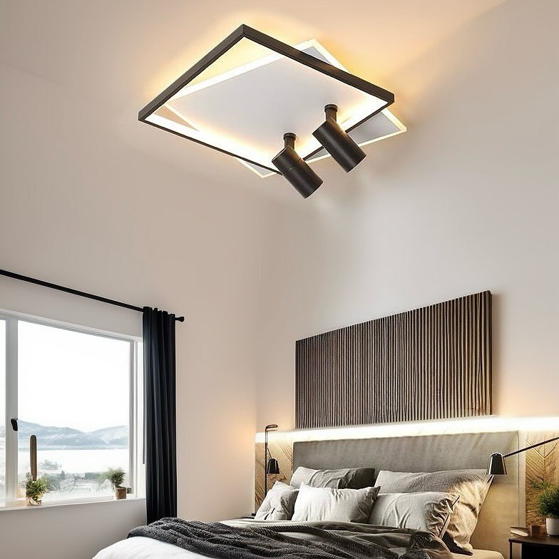 Стельовий савітильник Ceiling with 2 spots L500 Led 75W + 2xGU10 3000K 4000K 6000K Black + White 240974-200001042