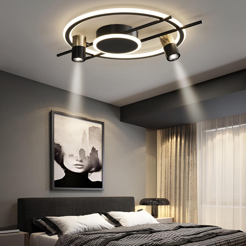 Стельова люстра Ceiling Lamp Led 86W 3000K 4500K 6000K Black Gold 230818-200000248