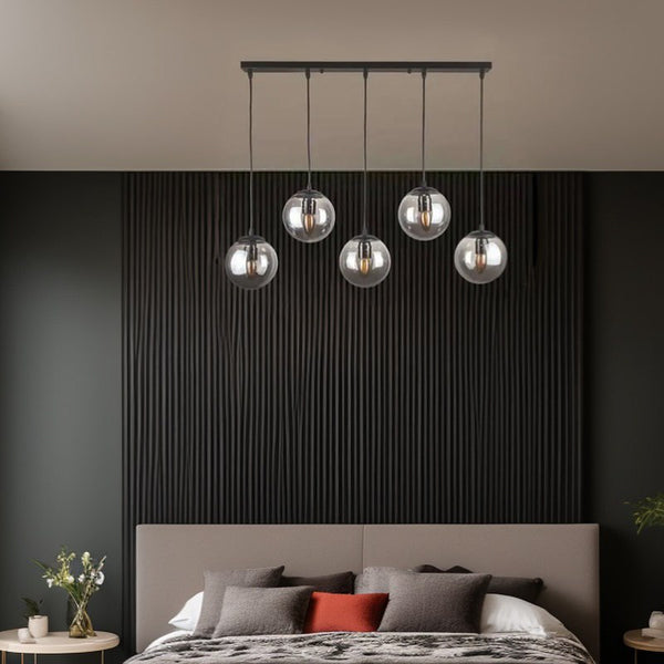Підвісний світильник Balls line L700 5xE27 Black + Grey 241231-200001327