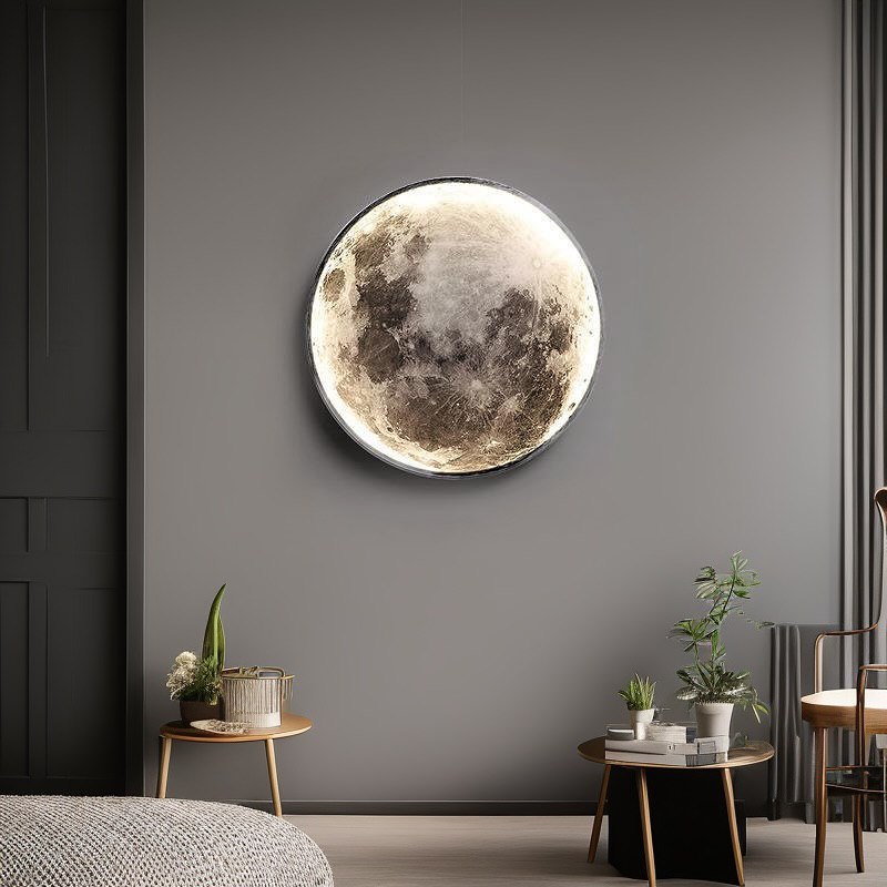 Настінні світильники Moon ceiling lamp D260 Led 24W / D400 Led 48W / D500 Led 72W 3000K 4000K 6000K Black 250376-200001590