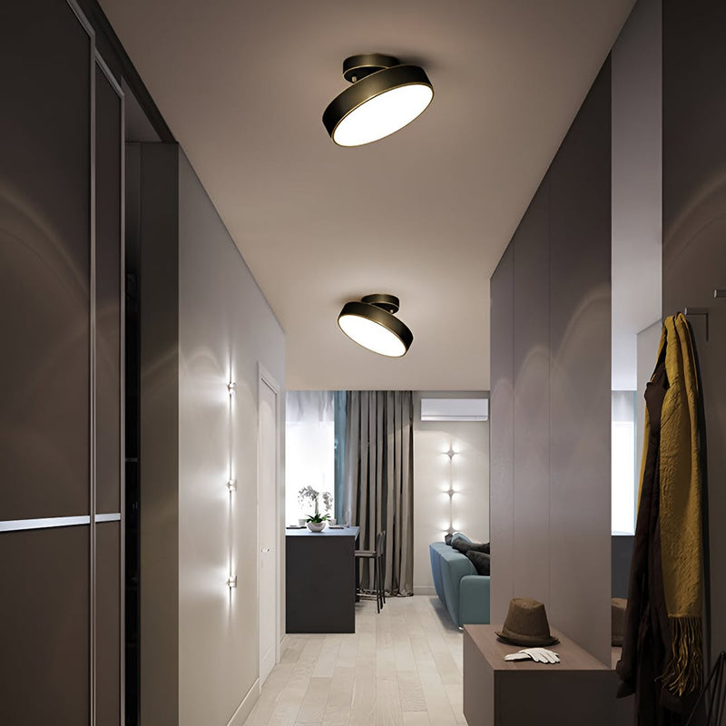Стельовий поворотний світильник Rondo LED Ceiling D-20см Led 18W 3000K 4000K 6000K Black 250677-200001681
