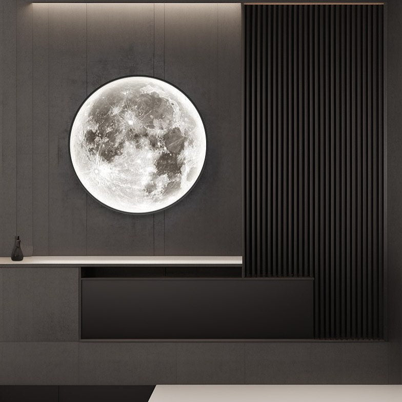 Настінні світильники Moon ceiling lamp D260 Led 24W / D400 Led 48W / D500 Led 72W 3000K 4000K 6000K Black 250376-200001590