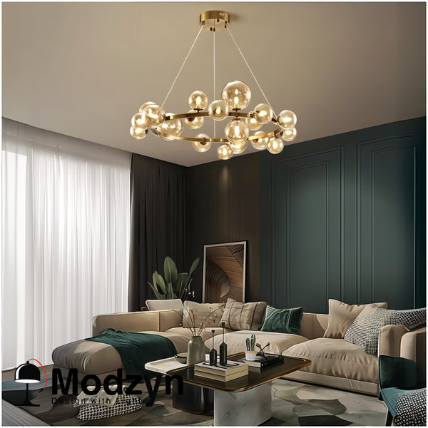 Тросова Серія Люстр Modo Bubbles Ambre Gold Modzyn Design 240414-226115