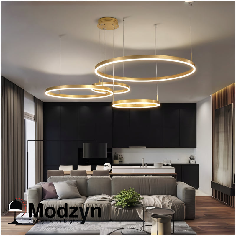 Люстра Kukho Golden Circle Lamp Modzyn Design 240414-226155