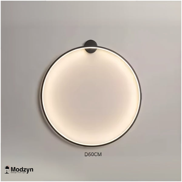 Настінний Світильник Round Led Black D-600 Modzyn Design 250914-242044