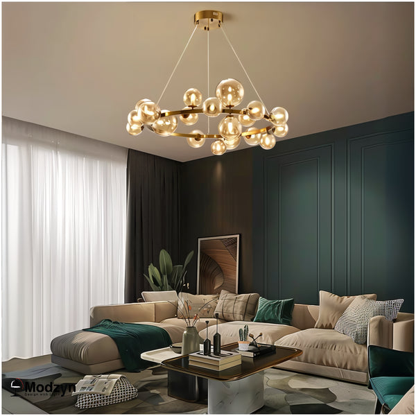 Тросова Серія Люстр Modo Bubbles Ambre Gold Modzyn Design 250914-242168