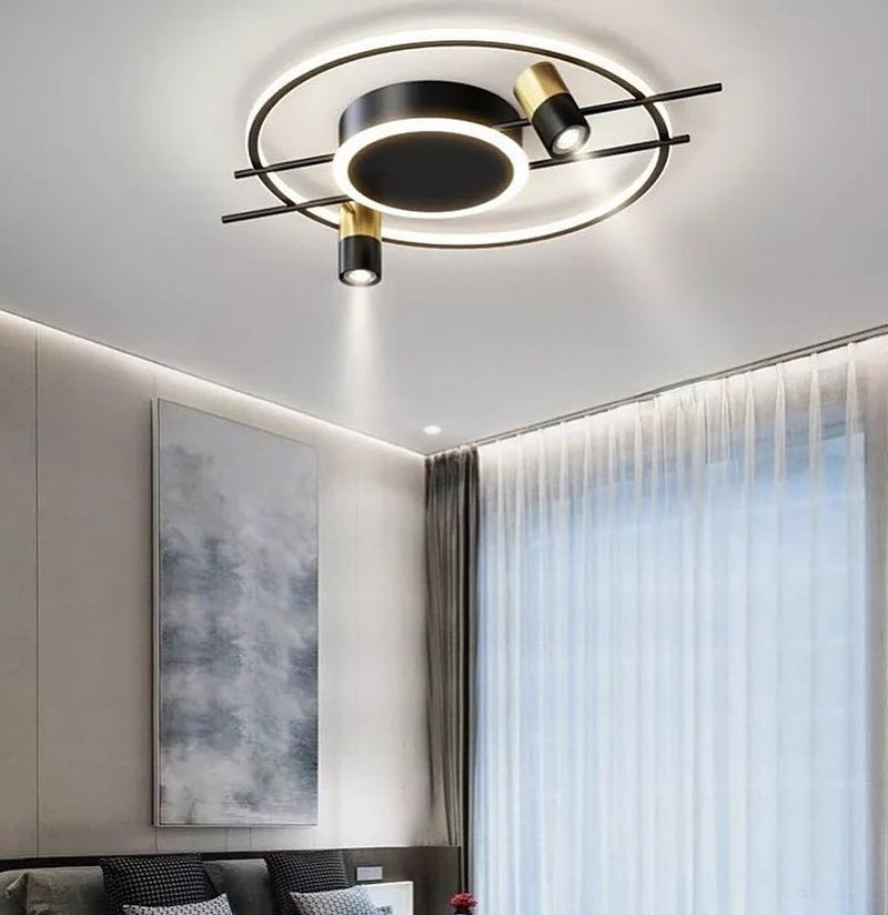 Стельовий світильник Ceiling Shine L620 Led 75W 3000K 4000K 6000K Black + Gold 240110-200000690