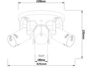Стельові світильники Pinky H240 D420 3xE27 Black / White 241036-200001162