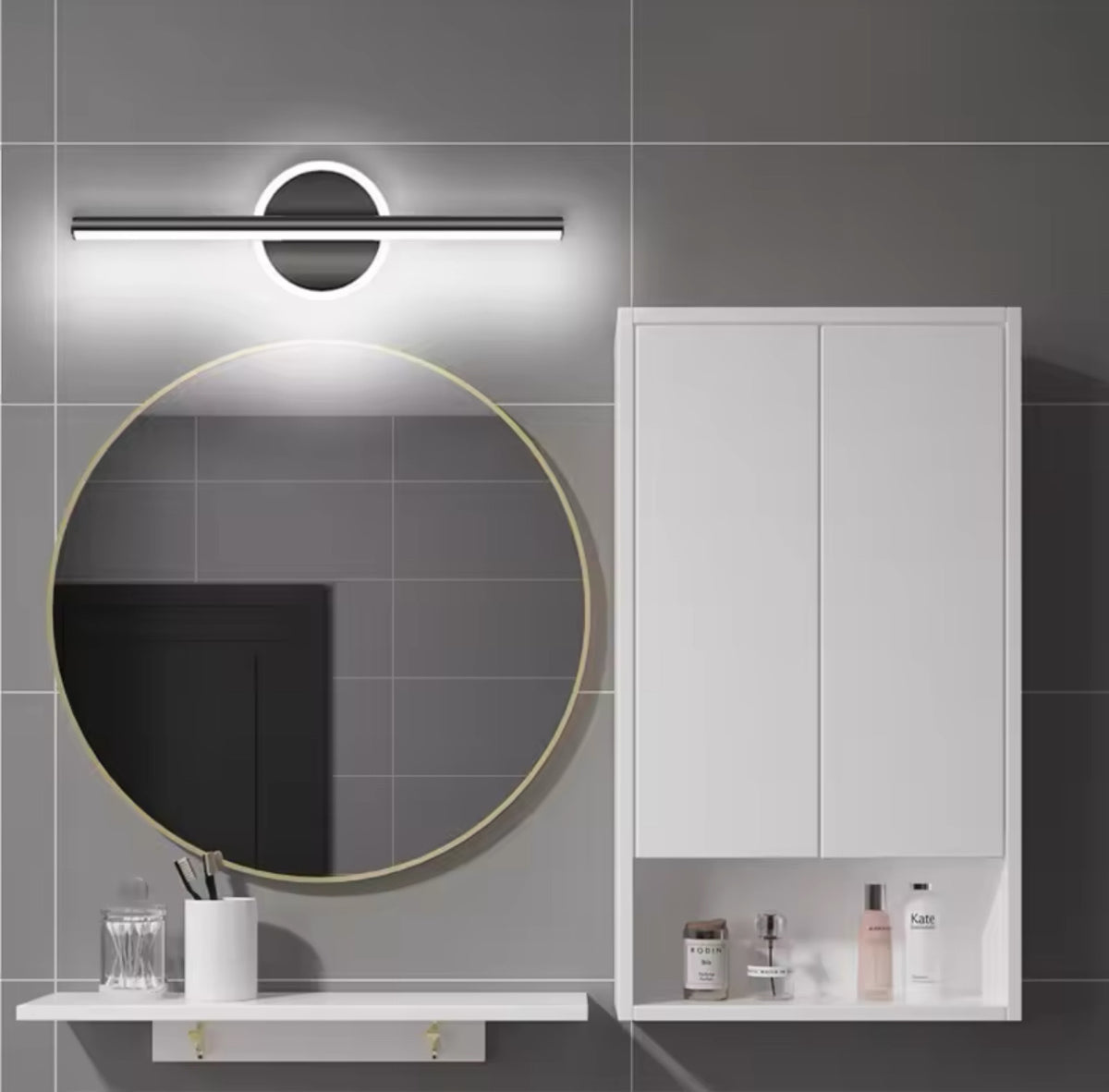 Настінні світильники Ring mirror H140 3000K 4000K 6000K L600 Led 16W / L800 Led 18W Black 250335-200001570