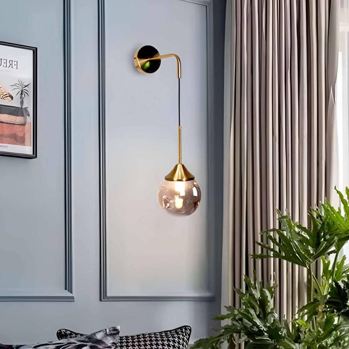 Настінний світильник Bollo pendant D15 см E27 Gold + White / Gold + Gold 250331-200001628