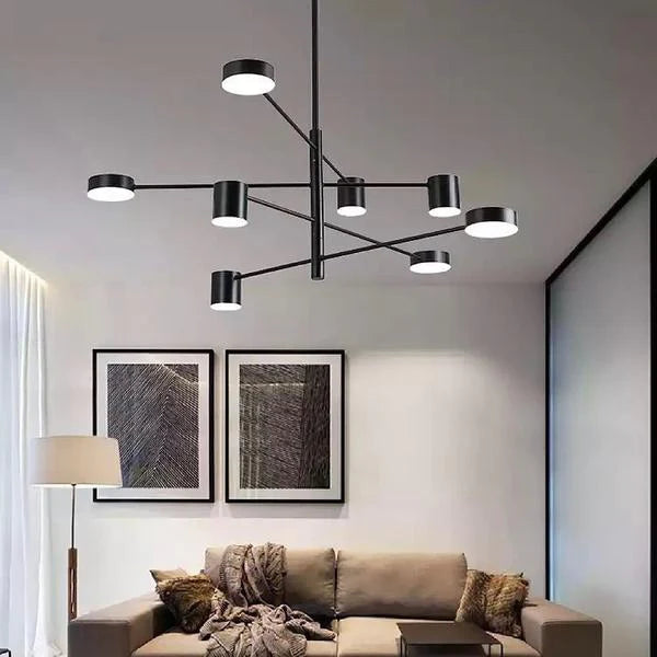 Люстра Супутник Led 76W D1000 3500K Black / White 220706-1000014