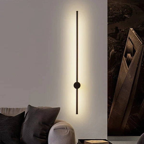 Настінні світильники Pipe Pin лінійні Чорні 3500K H600 Led 12W / H700 Led 14W / H900 Led 18W 220606-1000013