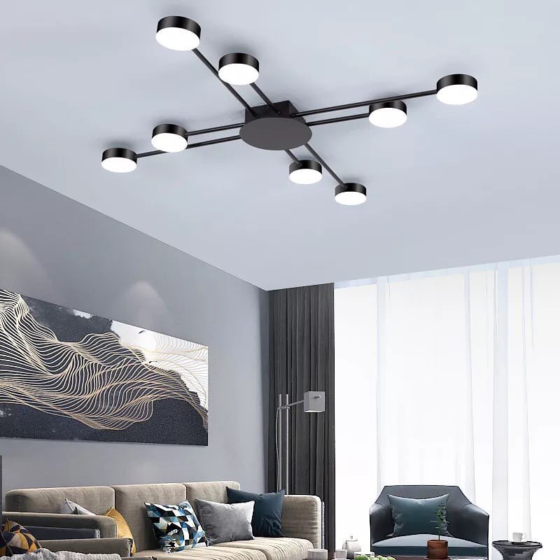 Люстра 3000К-5500К 8P Black Cross 220618-1000006
